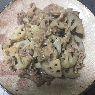 れんこんと豚バラ肉の味噌炒め